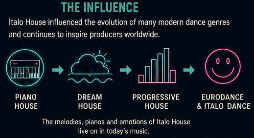 genres influenced by house music from italy