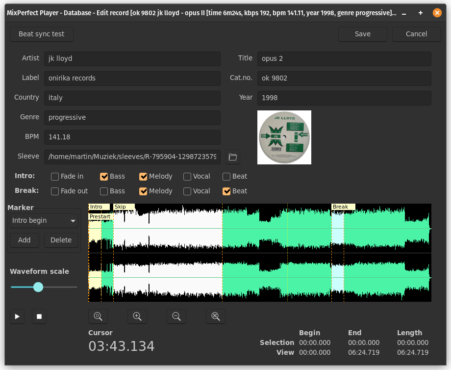 MixPerfect Player database
